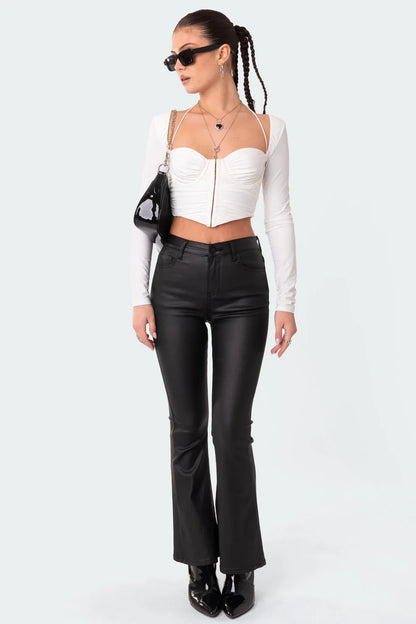 The Olivia - Vegan Leather Pants