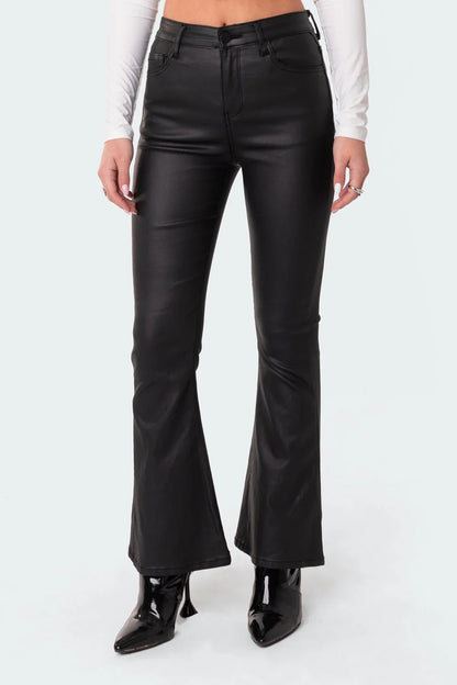 The Olivia - Vegan Leather Pants